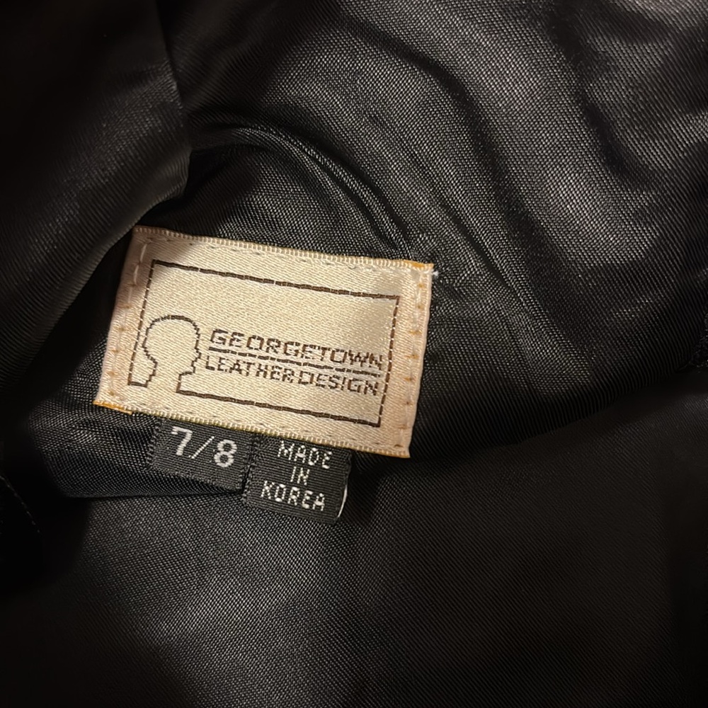 women’s black leather skirt - Picture 3 of 3